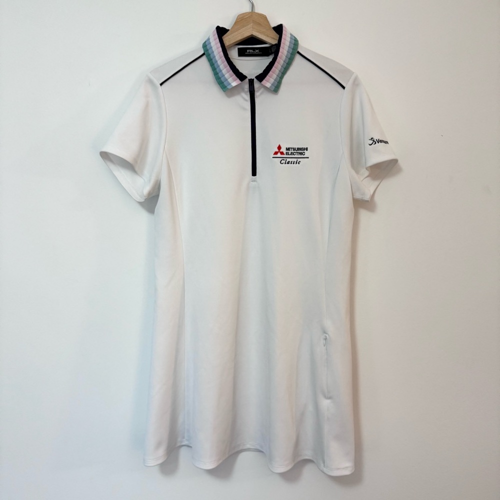 NWOT Ralph Lauren RLX Women’s Stretch Piqué Quarter-Zip Polo Dress
